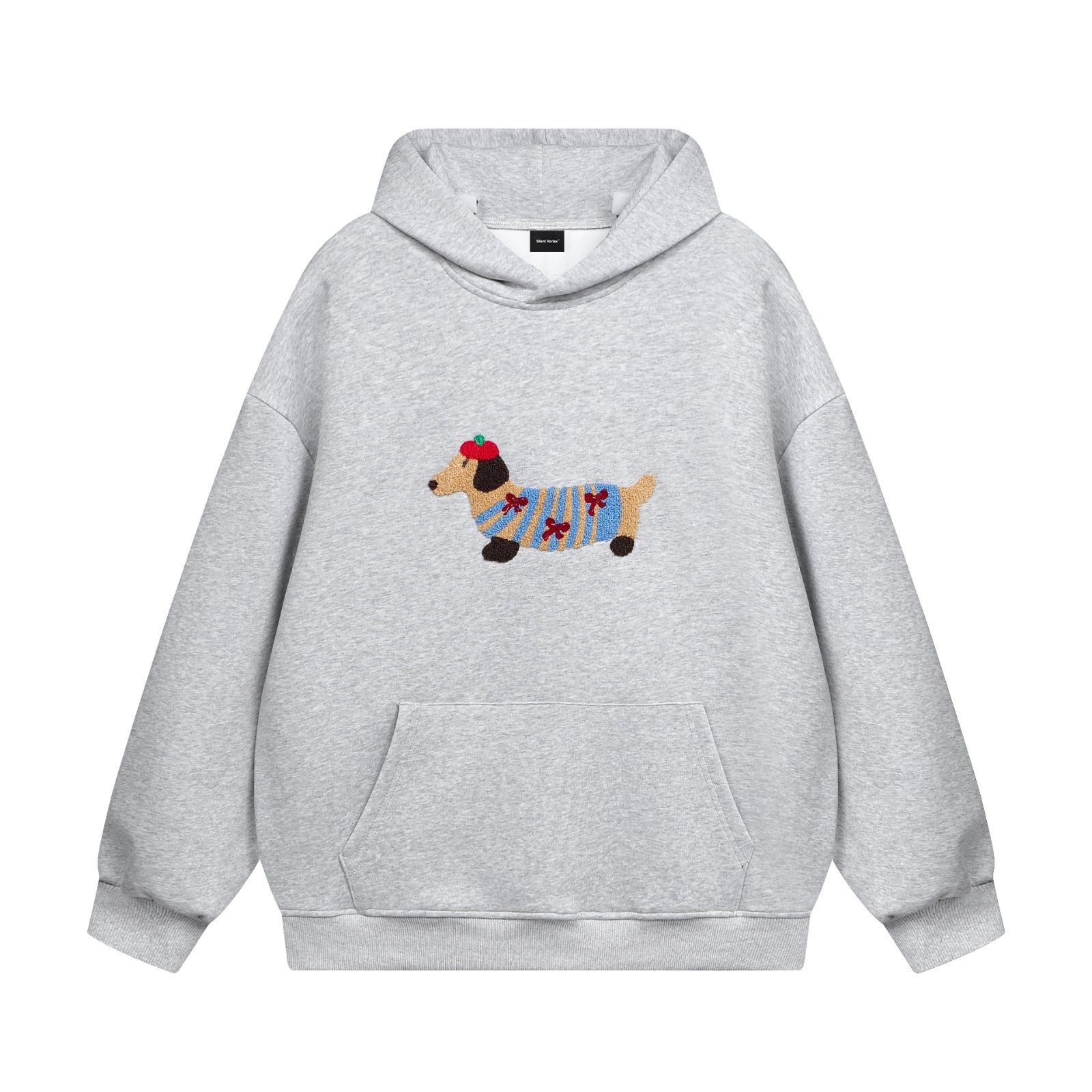 Women's Oversized Cute Cartoon Dog Pattern Hooded Sweatshirt Long Sleeve Couples Hoodie Pullover With Pocket