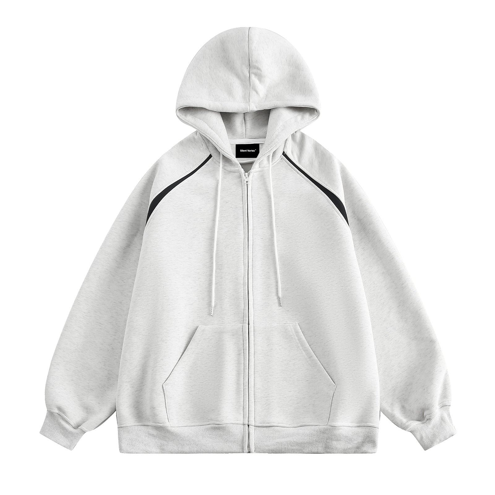 Men's Oversized Zip Up Hoodies Unisex Y2K Aesthetic Drawstring Long Sleeve Pullover Sweatshirt