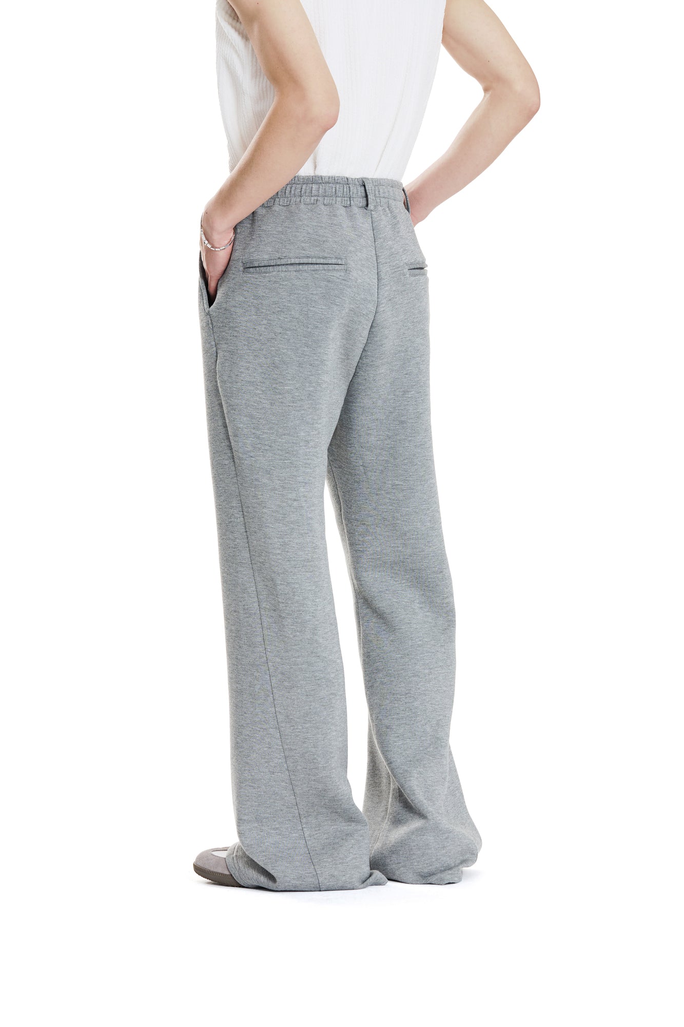 E equals MC squared  Solid color straight-leg drape sports sweatpants