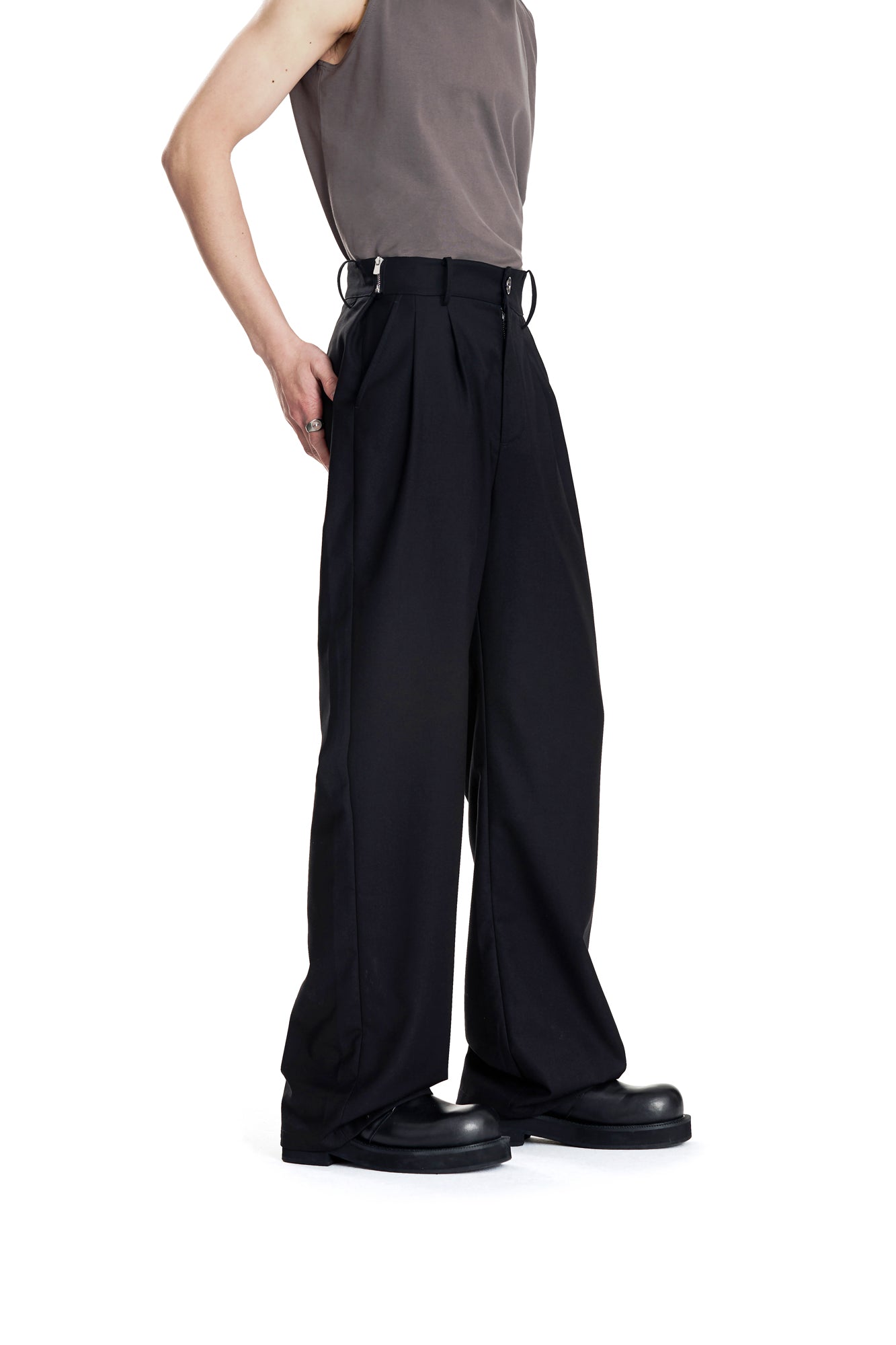 E equals MC squared  Drape loose trousers